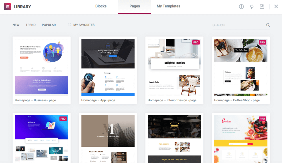 Elementor Pages