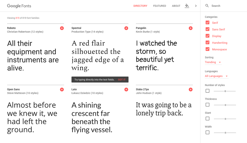 Google Fonts